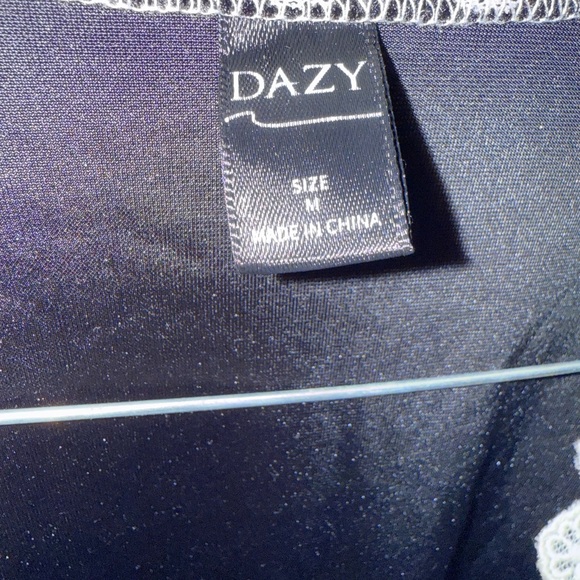 Black Velvet Cardigan with White Lace Trim - Picture 5 of 5